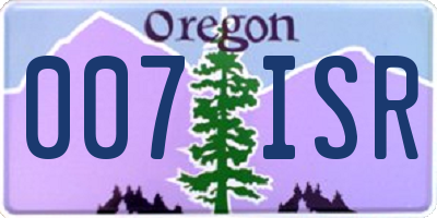 OR license plate 007ISR