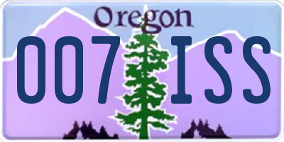 OR license plate 007ISS