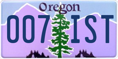 OR license plate 007IST