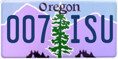 OR license plate 007ISU