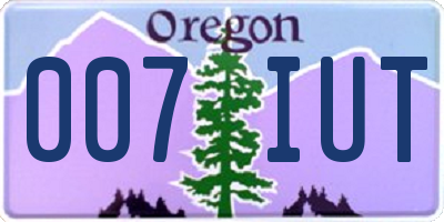 OR license plate 007IUT