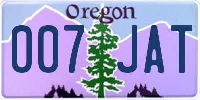 OR license plate 007JAT