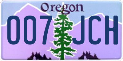 OR license plate 007JCH