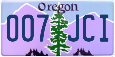 OR license plate 007JCI