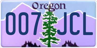 OR license plate 007JCL