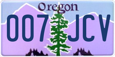 OR license plate 007JCV