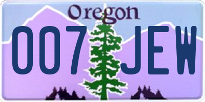 OR license plate 007JEW