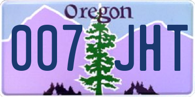 OR license plate 007JHT