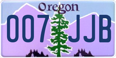OR license plate 007JJB