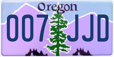 OR license plate 007JJD