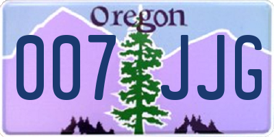 OR license plate 007JJG