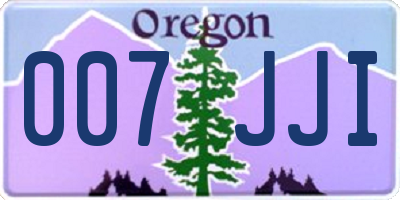 OR license plate 007JJI