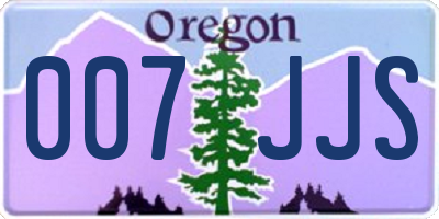 OR license plate 007JJS