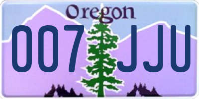 OR license plate 007JJU