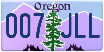 OR license plate 007JLL