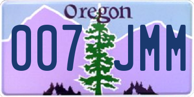 OR license plate 007JMM