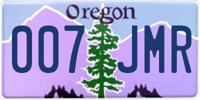 OR license plate 007JMR