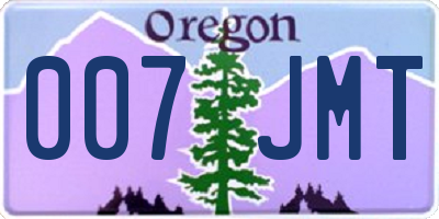 OR license plate 007JMT