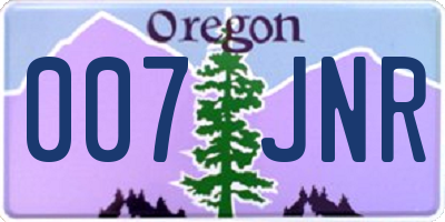 OR license plate 007JNR
