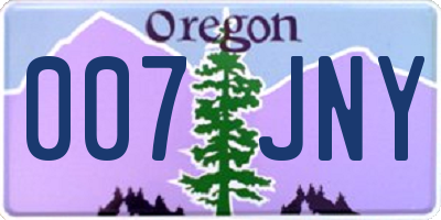 OR license plate 007JNY