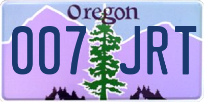 OR license plate 007JRT