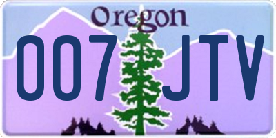 OR license plate 007JTV