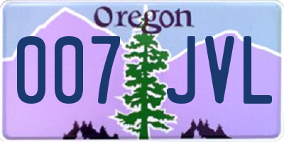 OR license plate 007JVL