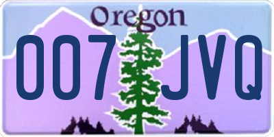 OR license plate 007JVQ