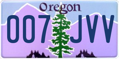 OR license plate 007JVV