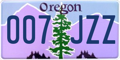 OR license plate 007JZZ