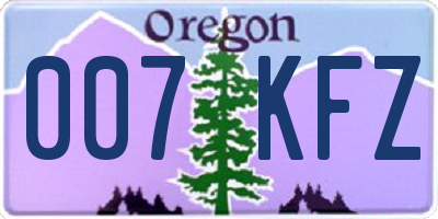 OR license plate 007KFZ