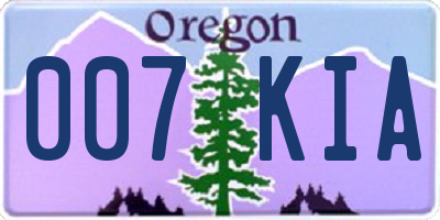 OR license plate 007KIA