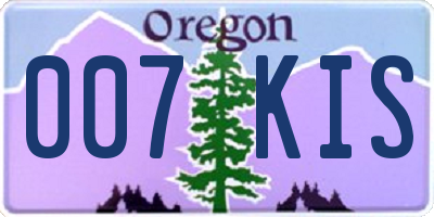 OR license plate 007KIS