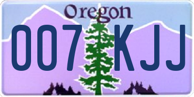 OR license plate 007KJJ