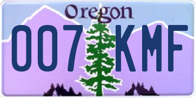 OR license plate 007KMF