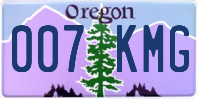OR license plate 007KMG
