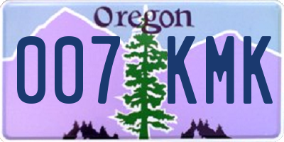 OR license plate 007KMK