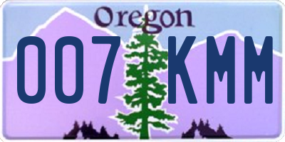 OR license plate 007KMM