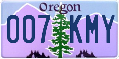 OR license plate 007KMY