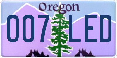 OR license plate 007LED