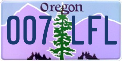 OR license plate 007LFL