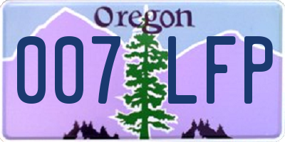 OR license plate 007LFP