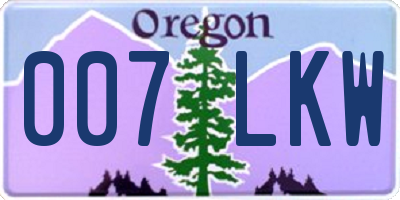 OR license plate 007LKW