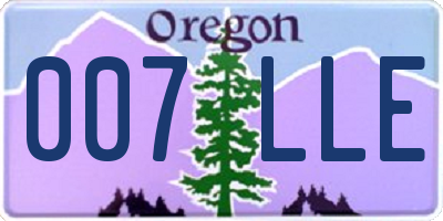 OR license plate 007LLE