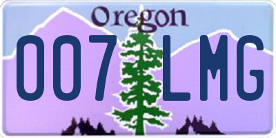 OR license plate 007LMG