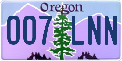OR license plate 007LNN