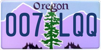 OR license plate 007LQQ