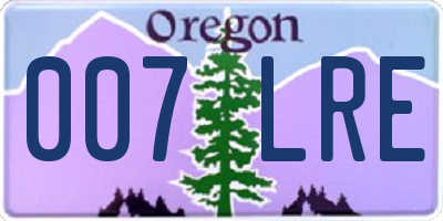 OR license plate 007LRE