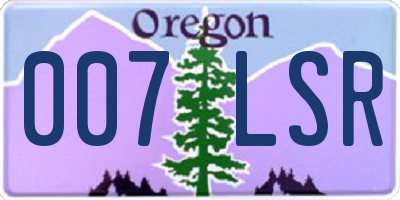 OR license plate 007LSR