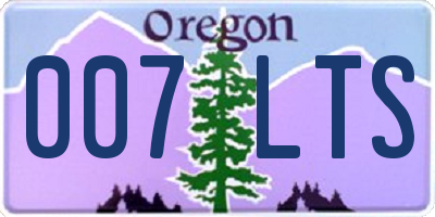 OR license plate 007LTS